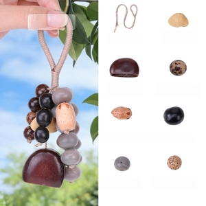 Wholesale Multiple Style Natural Plant Fruit Shell Car Pendant <b>Wind</b> <b>Chime</b> Kits Handwoven Lanyard Bodhi Hanging Decor - Product Image 3