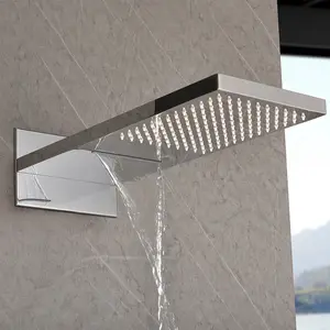 Tetto doccia a pioggia a soffitto caldo e freddo sistema doccia a cascata intelligente termostatico a parete Set di soffione