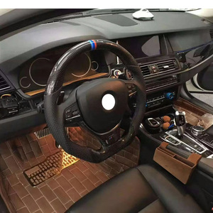 Volant en fibre de carbone BMW, diamètre intérieur 42 mm, avec design racing en cuir pour modèles BMW - Product Image 4