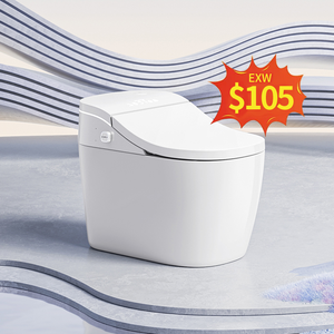 One Piece Electric <strong>Bidet</strong> Siphonic Intelligent Smart Toilet Bowl Elongated Shape with Remote Control Function for Hotels - Product Image 1