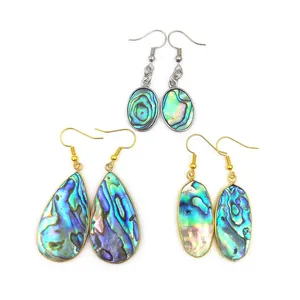 Hot Fancy Abalone Shell Jewelry orecchini in madreperla Paua all'ingrosso naturale gioielli nuovo arrivo conchiglia orecchini a goccia