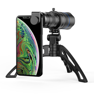 <span class=keywords><strong>Apexel</strong></span> Objectif de télescope monoculaire externe mobile 4K HD Objectif zoom <span class=keywords><strong>20</strong></span>-<span class=keywords><strong>40X</strong></span> réglable avec clip trépied pour iPhone Android - Product Image 2