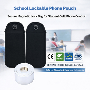 Pochette de téléphone portable personnalisée avec logo, anti-RFID, en néoprène, avec fermeture magnétique, sac de téléphone intelligent verrouillable pour les lycéens et les églises - Product Image 5
