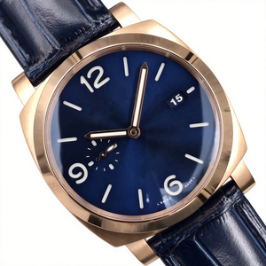 <span class=keywords><strong>Pa</strong></span>-Ner-Ai famosa marca clásica Lu-<span class=keywords><strong>PAM</strong></span> 1112 costura azul Simple movimiento mecánico de lujo luz nocturna pareja reloj de hombre - Product Image 2