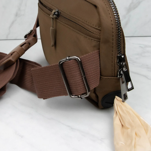 Sac banane mini tendance pour <span class=keywords><strong>femme</strong></span>, personnalisable OEM/ODM, avec fermeture éclair et distributeur de sacs à déjections canines pour la promenade du chien - Product Image 5