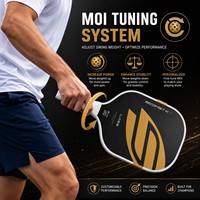 Pala de Pickleball Aprobada por la USAPA con Núcleo de EPP y Perímetro de EVA, Fibra de Carbono Cruda T700 Gen5 Termoformada, Gran Punto Dulce, Control y Efecto