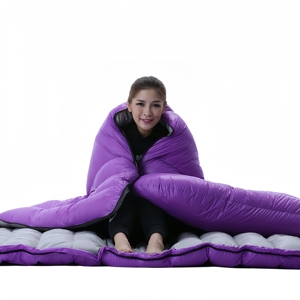 <span class=keywords><strong>Sac</strong></span> <span class=keywords><strong>de</strong></span> <span class=keywords><strong>couchage</strong></span> matelassé en duvet d'oie léger, écologique, imperméable, 3 saisons, avec fermeture éclair, pour couples, camping et randonnée en plein air - Product Image 5