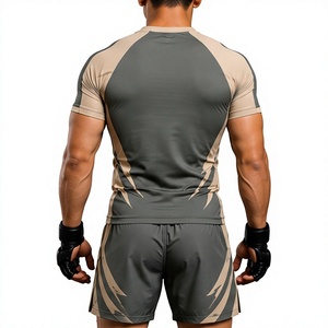 Ensemble de sport Performance Fight Gear : Rashguard à manches courtes et col rond, taille haute, sans coutures, anti-transpiration, pour le yoga - Product Image 3
