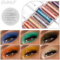 DUNUF Fard à paupières liquide 24 couleurs, nacré, scintillant, longue tenue, imperméable, maquillage pour les yeux