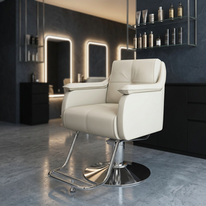 Silla de Cuero Comercial Popular 2026 con Asiento Grande y Reposabrazos Suaves, Adecuada para Dormitorio o Barbería - Product Image 6