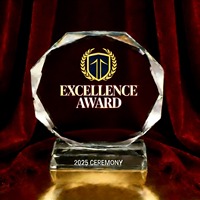 Trophée personnalisé HDW en cristal avec gravure laser, plaque vierge en verre K9 pour événements d'entreprise, vente en gros, artisanat
