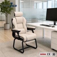 La chaise de gaming professionnelle avec grand repose-pieds fixe est une chaise de travail durable et stable pour les salles de réunion