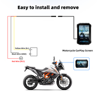 Monitor de Navegación GPS para Motocicleta M2C con Pantalla Inalámbrica CarPlay y Android Auto, Alimentación USB, Bluetooth, TPMS, Pantalla Horizontal y Vertical