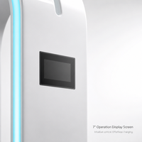 Nouvelle station de recharge pour véhicules électriques commerciaux NECS de 44 kW, sur pied, avec WiFi, type 2, affichage publicitaire, chargeur de voiture électrique public