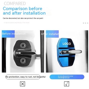 メルセデスベンツA/B/C/EクラスW212/W205/W204/W245/X204/X212/GLK/SLK/ML/AMG用車スタイリングドアロックカバー-インテリアキットアルミニウム - Product Image 3