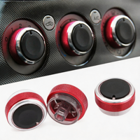 Kompatibel dengan Focus MK2 2005-2014 Tombol AC Aluminium yang Dimodifikasi untuk Dashboard, Tombol Kontrol Pendingin Udara