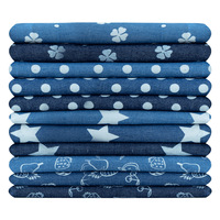 Tissu en jean imprimé numériquement, écologique et bio, design personnalisé OEM, très tendance, pour jeans et robes pour garçons et filles