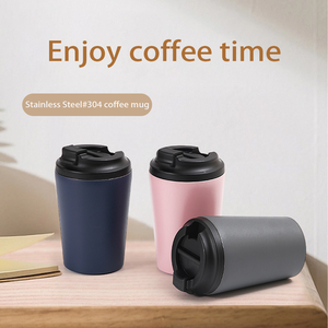 แก้วกาแฟเก็บความร้อนสูญญากาศผนังสองชั้นขนาด12ออนซ์สำหรับเดินทาง - Product Image 2