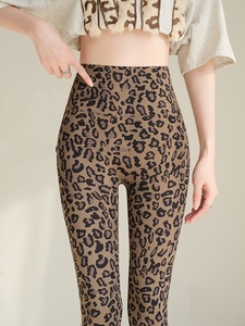 Nouveau Legging Léopard Léger et Tendance à Taille Haute, Respirant, en Maille, pour Femme, Idéal pour le Yoga et les Tenues Décontractées - Product Image 5