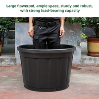 Pot de Jardin Suspendu en PP de Haute Qualité avec Trou de Drainage, Léger, Durable, Moderne, pour Extérieur, Auto-Arrosant, Grand Format