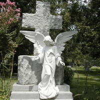Monument funéraire moderne et traditionnel, sculpté à la main, style américain, pour commémoration et usage en cimetière