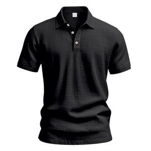 Polo de Punto Sólido para Hombre, Manga Corta, Cuello con Botones, Estilo Casual de Verano, Logotipo Personalizado - Product Image 4