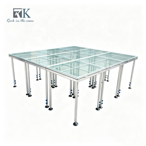Scène en verre transparente, scène à hauteur réglable, plateforme de scène pour événements, concerts, hôtels, fêtes - Product Image 1