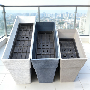 Jardinières décoratives hautes en plastique pour plantes d'intérieur, pots à fleurs de grande taille de <span class=keywords><strong>haute</strong></span> qualité, jardinières et pots légers pour hôtel - Product Image 5