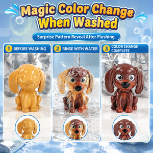 Jouets de bain <span class=keywords><strong>Magic</strong></span> Muddy Puppy : Figurines de chiens qui changent de couleur à l'eau, Sacs surprise, Adorables animaux de collection Chibi pour enfants - Product Image 3