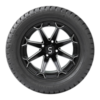 Ensemble de pneus et roues SRGCTW-203 pour voiturette de golf, 215/35-12, 4 plis, avec jantes de 12 pouces