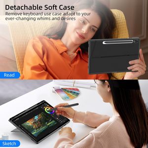 Étui clavier magnétique portable sans fil BT pour tablette <span class=keywords><strong>Samsung</strong></span> Galaxy Tab S10 Lite 10,9 pouces, clavier sans fil dédié - Product Image 5