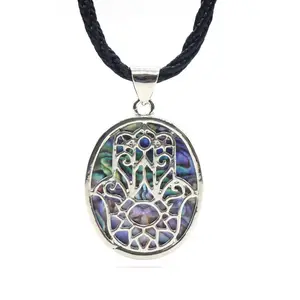 Best sale natural abalone shell fatima hand pendant for souvenir Jewelry