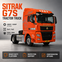 Camion tracteur diesel SITRAK G7S 6x4 530HP d'occasion avec couple élevé pour la logistique transfrontalière SITRAK 6*4 Rapport de vitesse 2.85