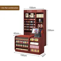 Comptoir durable personnalisé de pharmacie de supermarché dépanneur caisse enregistreuse alcool tabac intégré