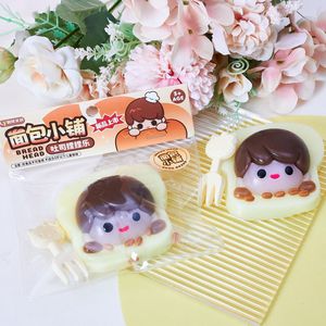 Cartoon 6cm Little Bread Toast Squishy Series TPR Toy-sticky-Stress Relief Gift for Kids Adults Wholesale Decompression Toy - Product Image 3