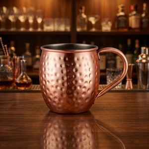 Tasse en acier inoxydable à poignées dorées et cuivrées Produits de Offre Spéciale en cuivre Tasse à mule de Moscou avec plaqué or - Product Image 4
