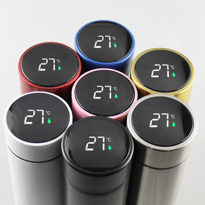 500ml Intelligent Digital Led Vacuum Temperature Display Double Wall Gym Cup Thermos Flask Insulated Thermal Smart Water Bottle - Product Image 1