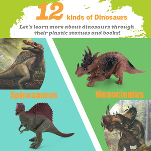 Jouet éducatif en plastique pour enfants bricolage <span class=keywords><strong>livre</strong></span> <span class=keywords><strong>pop</strong></span>-<span class=keywords><strong>up</strong></span> de dinosaure doux jouet fait main silencieux avec autocollant de Cognition anglaise - Product Image 2