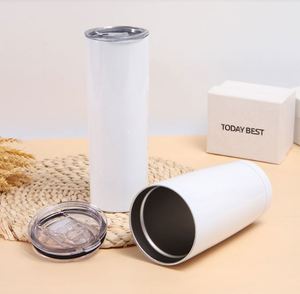 20Oz 30Oz Custom Double Wall Stainless Steel Insulated Sublimation Blank Straight Skinny Tumblers With Straws - Product Image 4