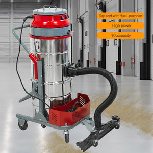 مكنسة كهربائية صناعية جديدة سعة 90 لتر للاستخدام الرطب والجاف، من الفولاذ المقاوم للصدأ، 220 فولت - Product Image 2