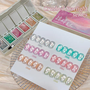 <span class=keywords><strong>MORDA</strong></span> 2025 il nuovo Glitter liquido Non tossico a LED francese a lunga durata lampeggiante a sei griglie di Starlight serie Gel di smalto solido - Product Image 2