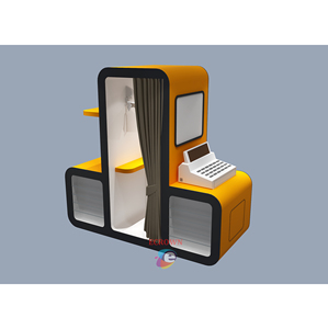 Beauty Salon Beauty Booth Cabinet Wood Wig Stand Design Shop Glass Kiosk <strong>Fare</strong> Quality Beauty Glass Hair Salon Shop Design OEM - Product Image 4