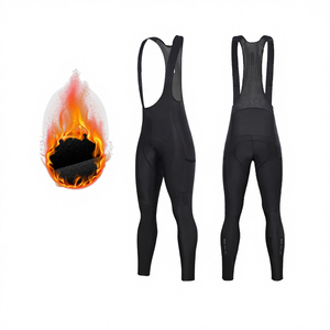 Pantaloni da <span class=keywords><strong>Ciclismo</strong></span> Reversibili Unisex CSED, <span class=keywords><strong>Salopette</strong></span> Termica da Bici, Pantaloni in Pile Ecologici, Taglie Forti, Comodi con Imbottitura e Bretelle - Product Image 1