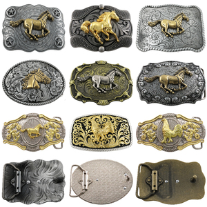 कस्टम उत्कीर्ण लोगो धातु काउबॉय जस्ता मिश्र धातु पीतल 3 डी सोने का पश्चिमी सींग का बना हुआ बैल पुरुषों के लिए - Product Image 3