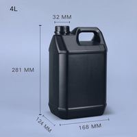 Récipient d'emballage vide de liquide de 1 gallon jerrycan carré en plastique