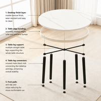 Ensemble table et chaises de réception rondes en bois simple, design minimaliste et moderne, multifonctionnel pour les bureaux et les magasins