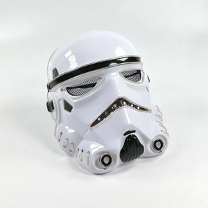 Costume d'Halloween Masques à thème de film Masque de casque de Stormtrooper Death Trooper Décoration de fête Masque clignotant EL LED