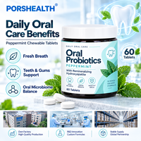Complément alimentaire végétalien pour adultes, comprimés, poudre et capsules probiotiques buccaux à marque privée OEM, Xytol, haleine fraîche, santé des gencives, équilibre du microbiome