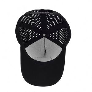 Casquette de baseball personnalisée non structurée à 5 panneaux avec découpe laser et logo en caoutchouc PVC, vente en gros - Product Image 6