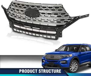 กระจังหน้ากระจังหน้าแต่งกระจังหน้ารถยนต์สินค้ามาใหม่สำหรับ <span class=keywords><strong>Ford</strong></span> <span class=keywords><strong>Explorer</strong></span> <span class=keywords><strong>2021</strong></span> <span class=keywords><strong>2022</strong></span> - Product Image 2